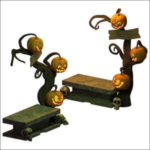 Halloween Tree Bench