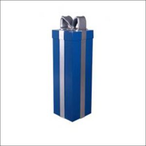 4.5' Blue Present with Silver Bow