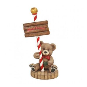 4.4' Teddy Bear with Merry Christmas Sign