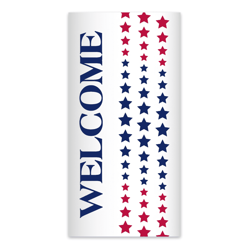 Welcome Red White & Blue Stars