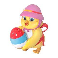 Easter Chick Holding Egg