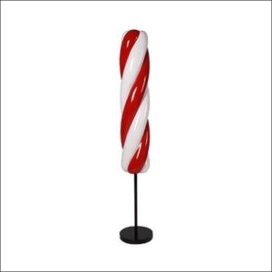 6' Red and White Twist Popsicle