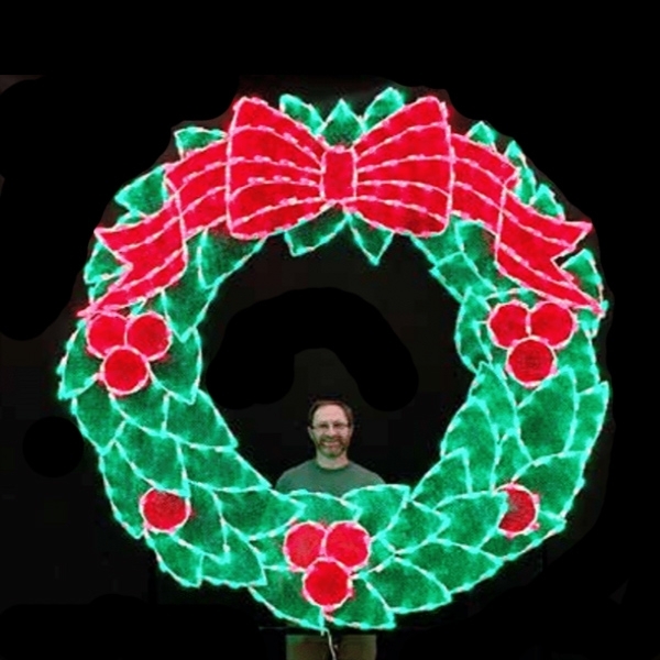 Illuminated Wreath Photo Frame