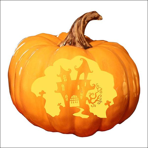 Pumpkin w/ Light - Mansion