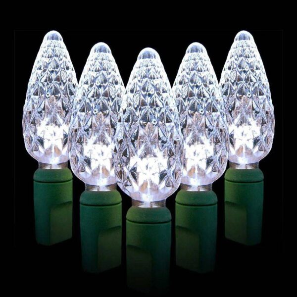 C6 Pure White, 70L - Green Wire - Mini Lights - Image 2