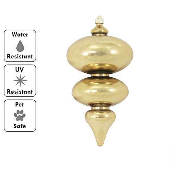 15 in. (380mm) – Gilded Gold Jumbo Finial (4 per case)