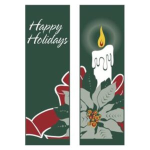 Poinsettia Candle Set