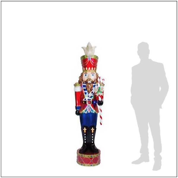 Lit Jeweled Nutcracker - 6.25' ft.