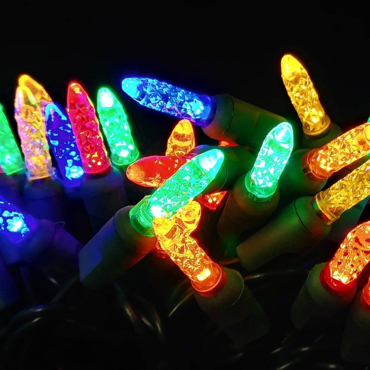 M5 Multi-Color, 70L - Green Wire 4 in. spacing - LED Mini Lights - Image 2