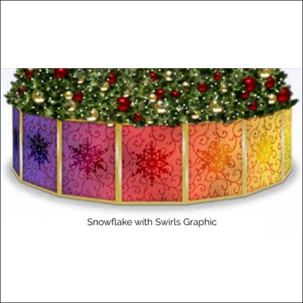 Tree Drum - 4' Tall Flat Panel Tree Base Skin with RGB Backlighting
