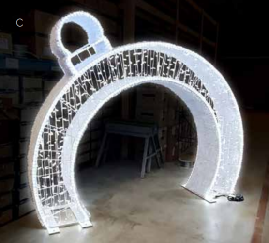 White Tilted Ornament