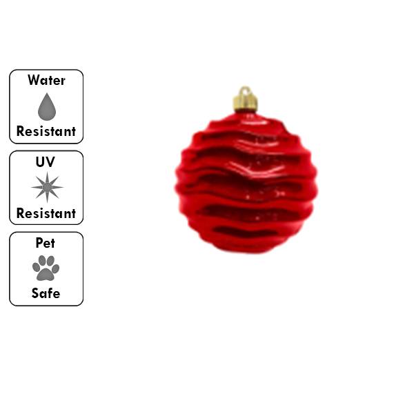 6 in. (150mm) - Candy Red Wavy (12 per case)