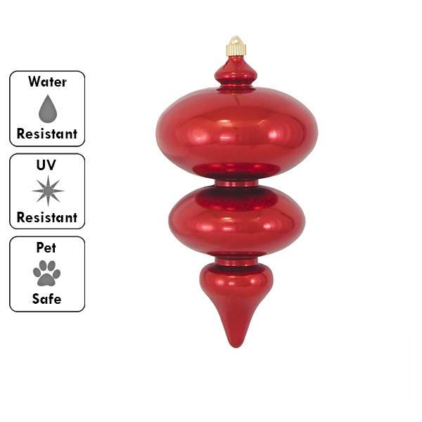 15 in. (380mm) – Sonic Red Jumbo Finial (4 per case)
