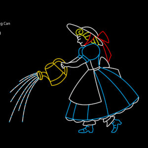 GIRLW/ WATERING CAN