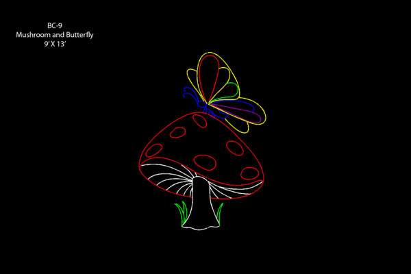 MUSHROOM AND BUTTERFLY