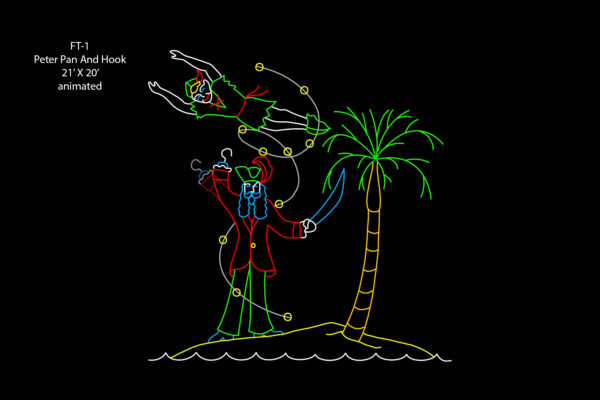PETER PAN AND HOOK (animated)