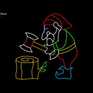 TROLL CHOPPING WOOD