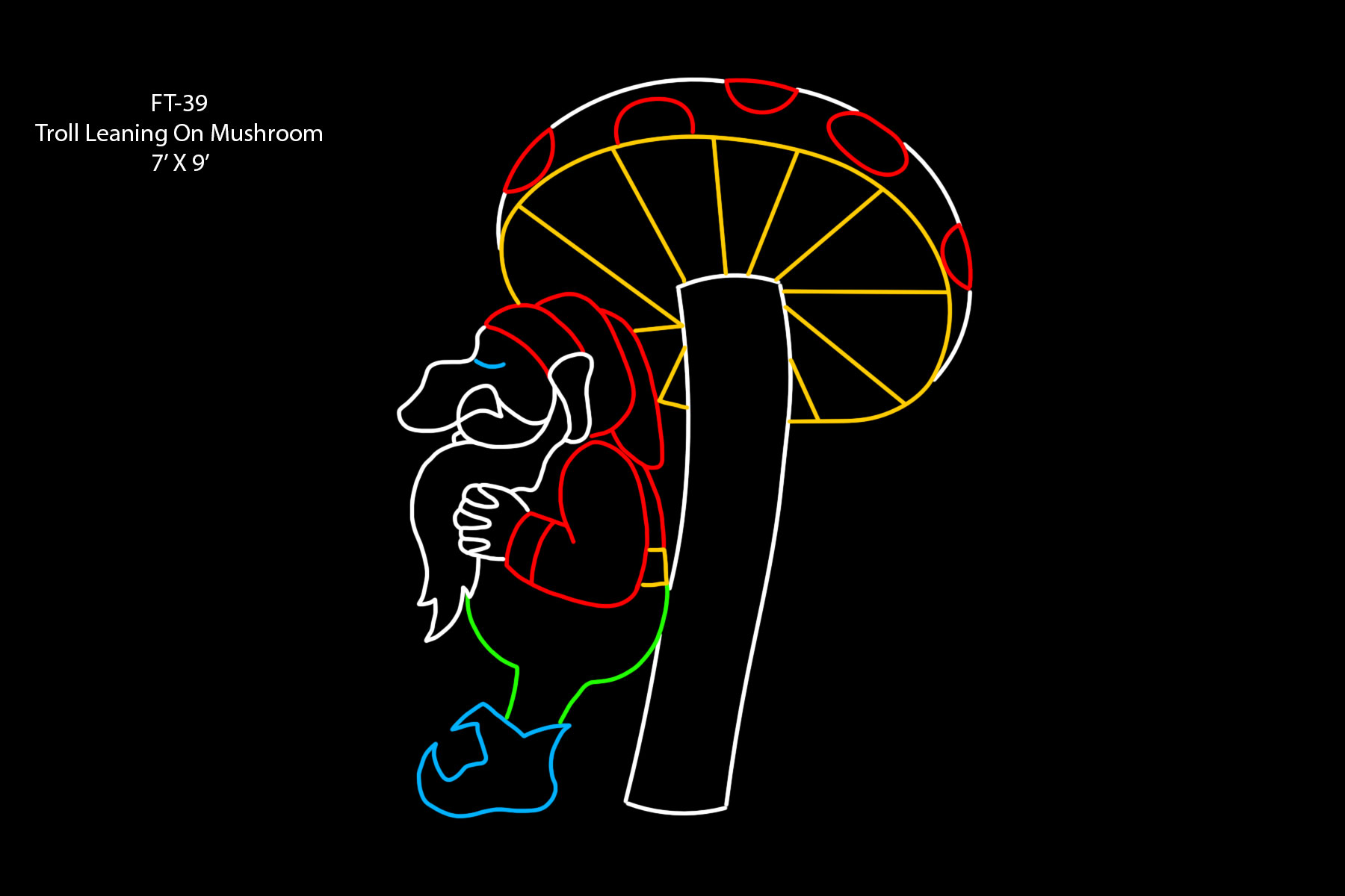 TROLL LEANING ON MUSHROOM