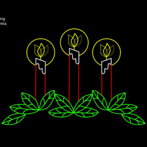 TRIPLE FLICKERING CANDLE (animated)