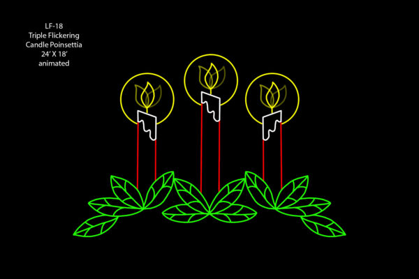 TRIPLE FLICKERING CANDLE (animated)