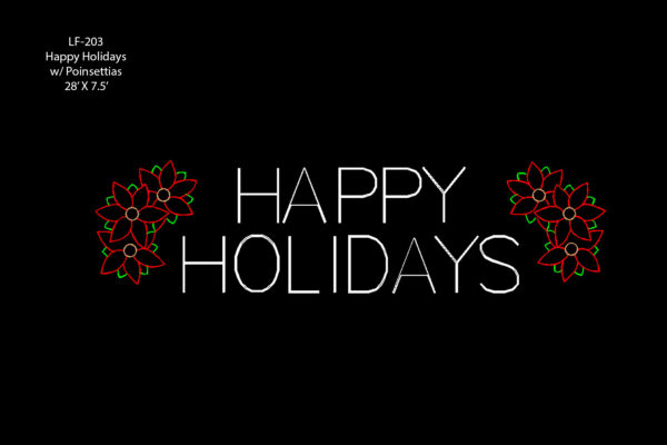 HAPPY HOLIDAYS W/POINSETTIAS