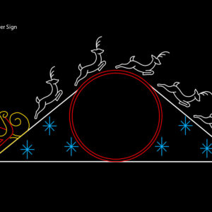 SANTA SLEIGH OVER SIGN