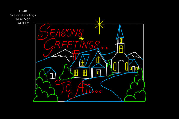 SEASONS GREETINGS TO ALL SIGN