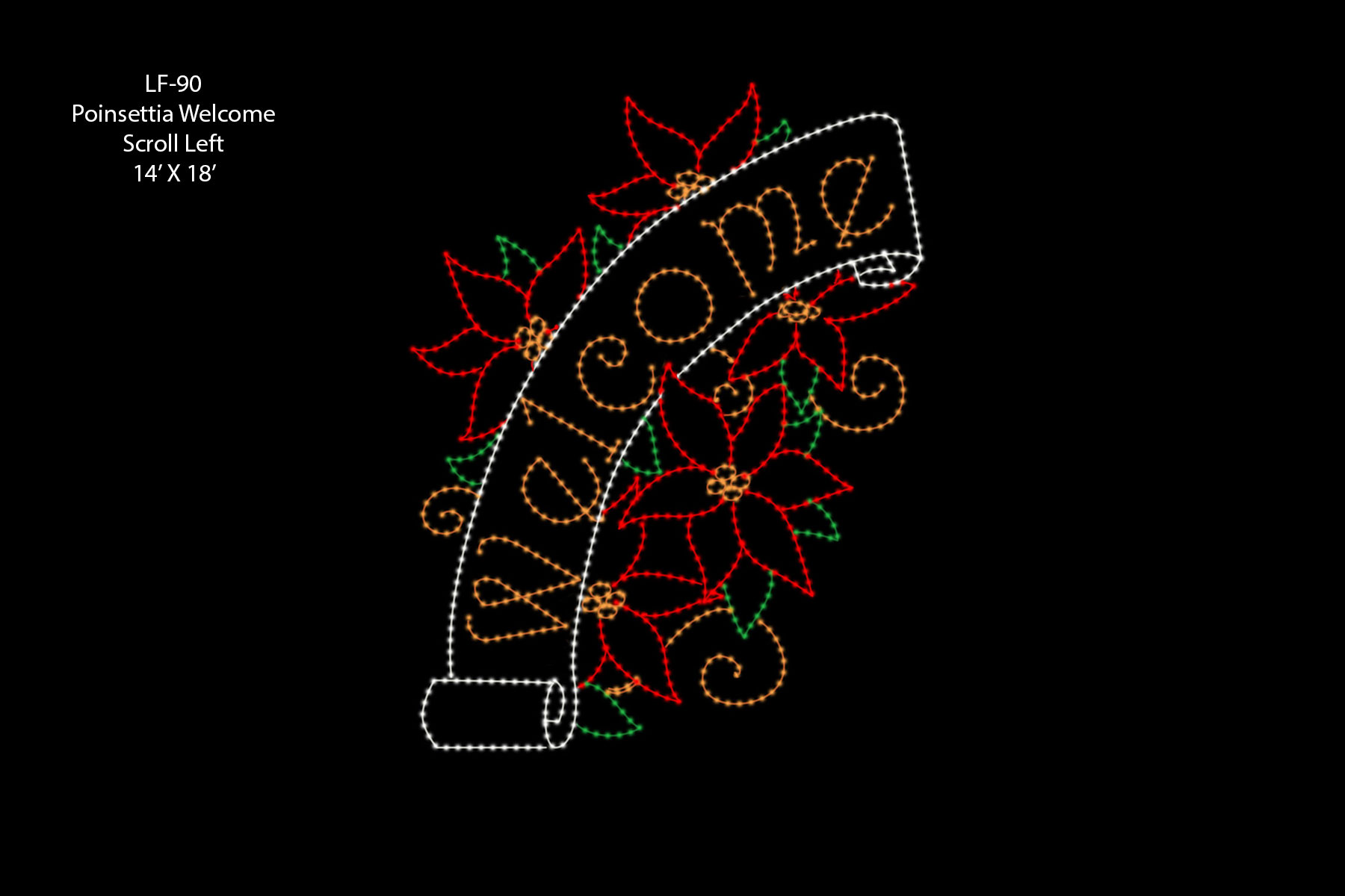 POINSETTIA WELCOME SCROLL (LEFT)