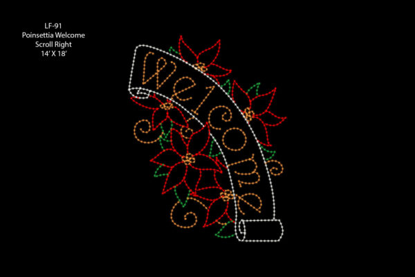 POINSETTIA WELCOME SCROLL (RIGHT)