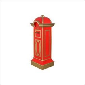 5.15' Red/Gold Santa's Mailbox