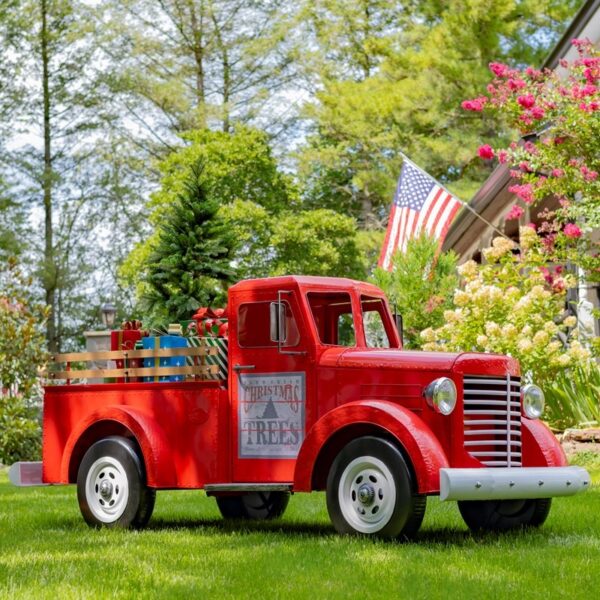 Large Iron Red "Charleston" Truck with LED Lights