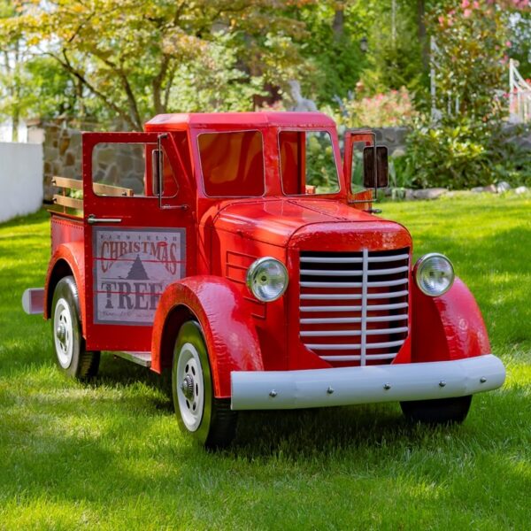 Large Iron Red "Charleston" Truck with LED Lights - Image 4