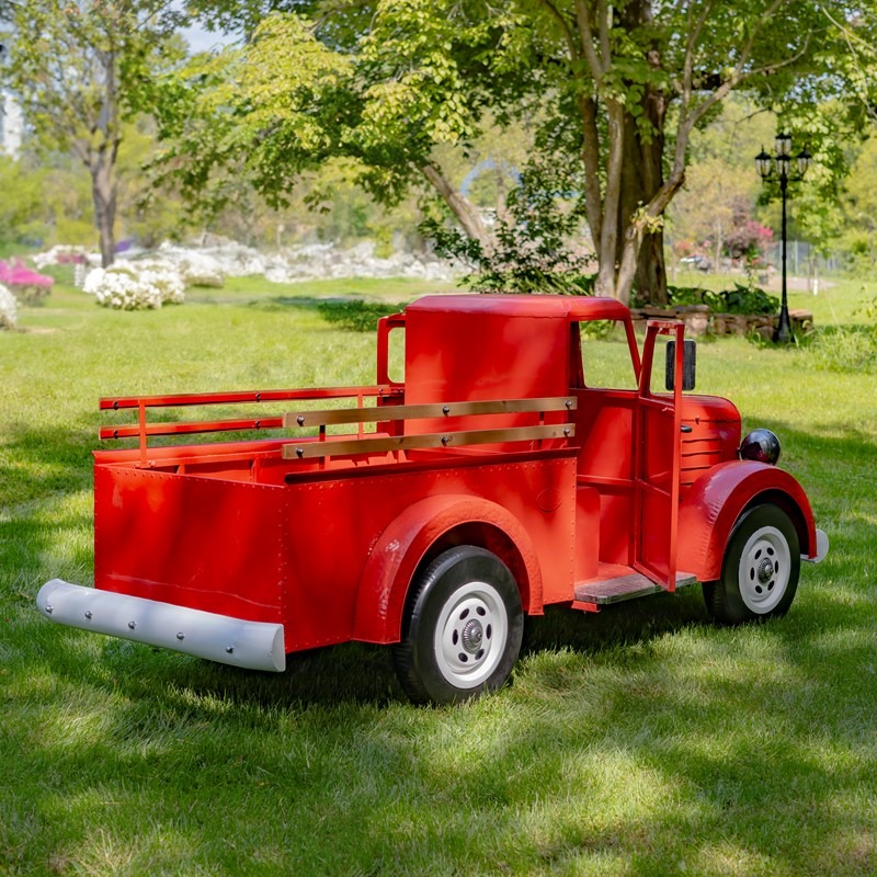 Large Iron Red "Charleston" Truck with LED Lights - Image 3