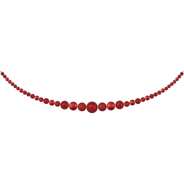 11.5' GIANT COMMERCIAL SHATTERPROOF BALL GARLAND, RED MULTI, CASE, 1 PIECE