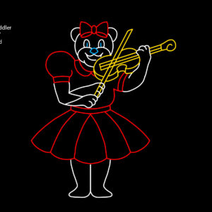 LADY BEAR FIDDLER (animated)