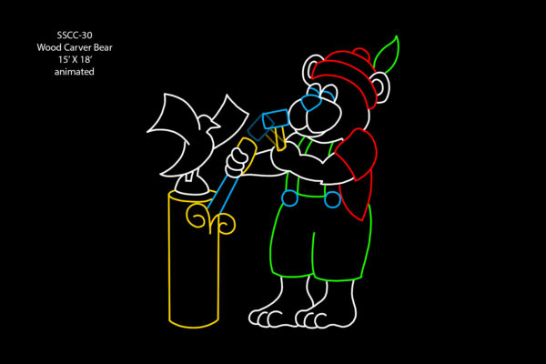 WOOD CARVER BEAR (animated)
