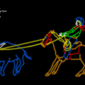 COWBOY ROPING STEER (animated)