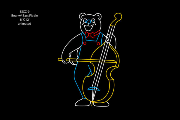 BEAR W/ BASS FIDDLE (animated)