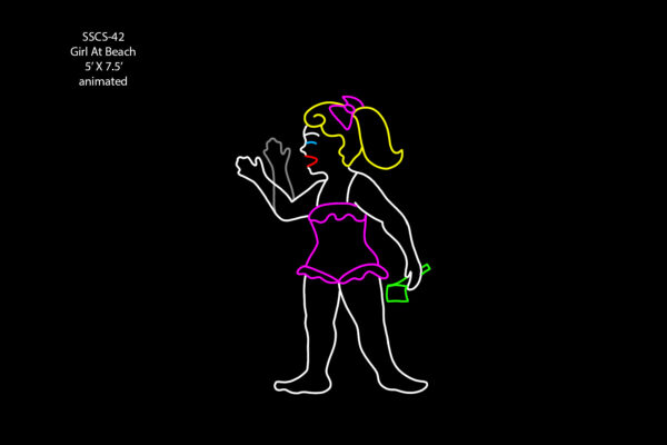 GIRL AT BEACH (animated)