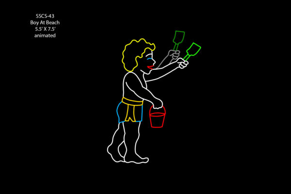 BOY AT BEACH (animated)