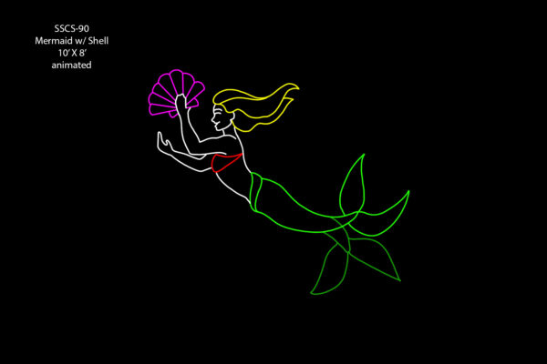 MERMAID WITH SHELL (animated)