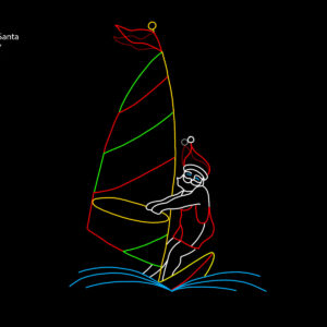 WIND SURFING SANTA (animated)