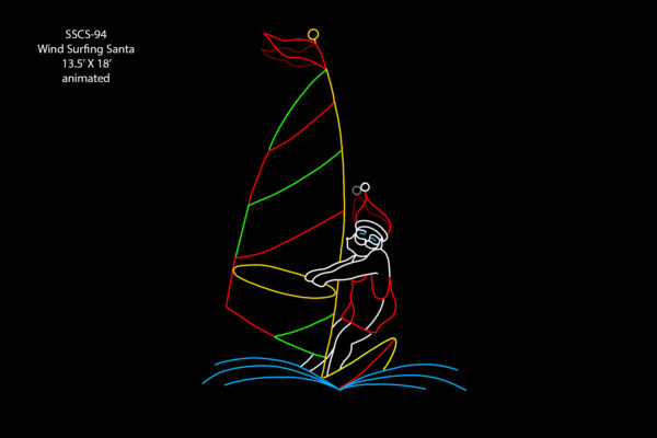 WIND SURFING SANTA (animated)