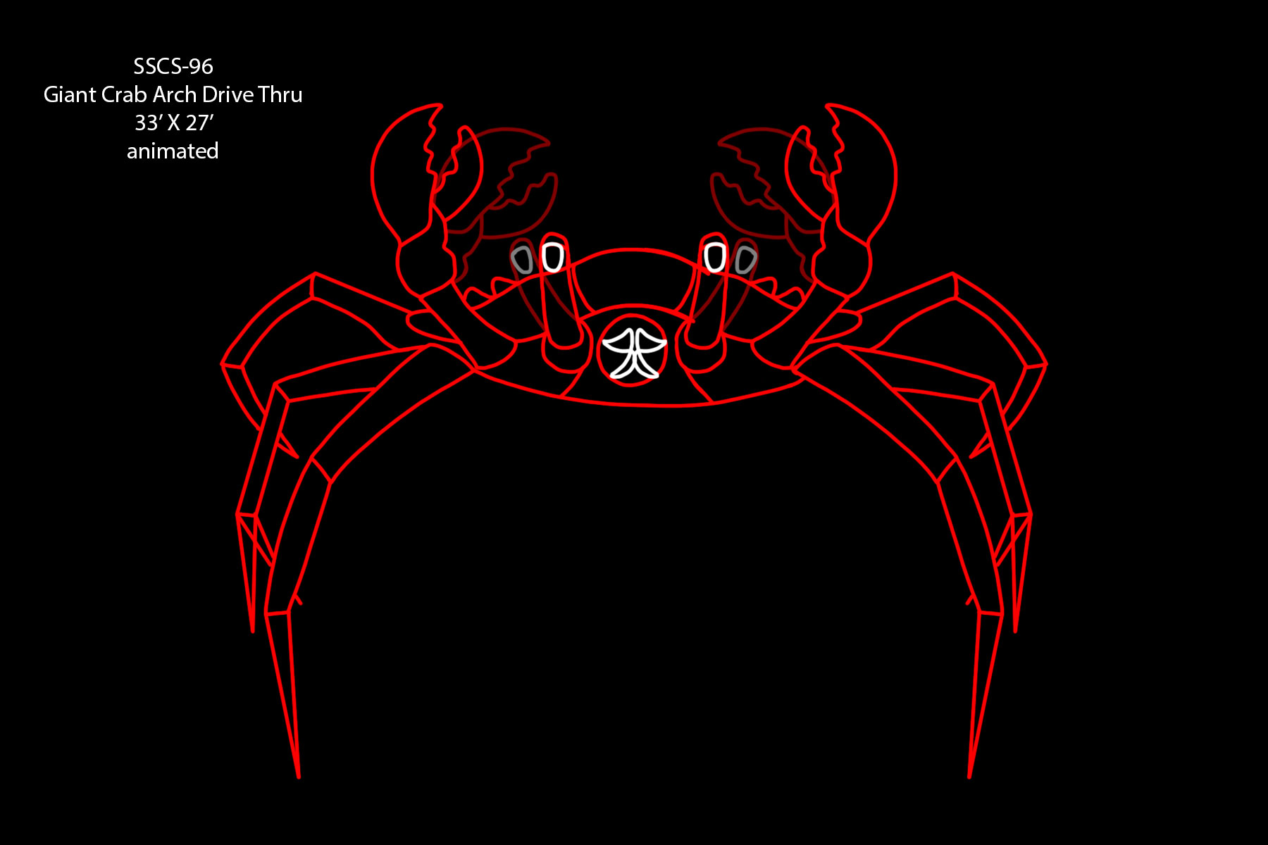 GIANT CRAB ARCH DRIVE THRU (animated)