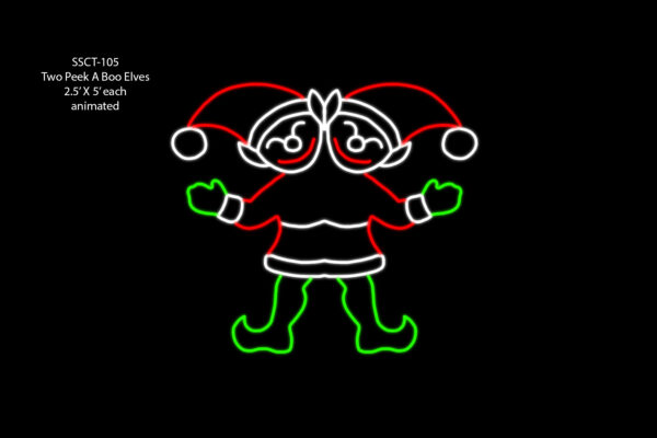 TWO PEEK-A-BOO ELVES (animated)