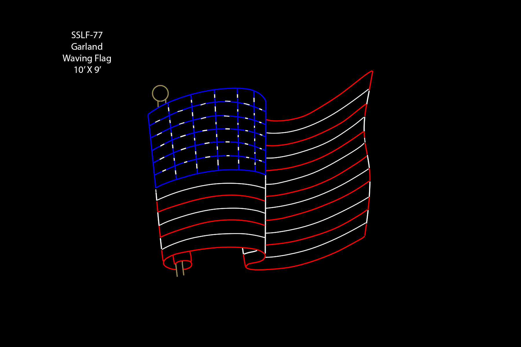GARLAND WAVING FLAG