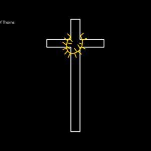 CROSS W/ CROWN OF THORNS