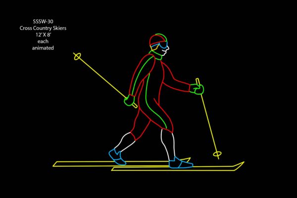 CROSS COUNTRY SKIERS (animated)