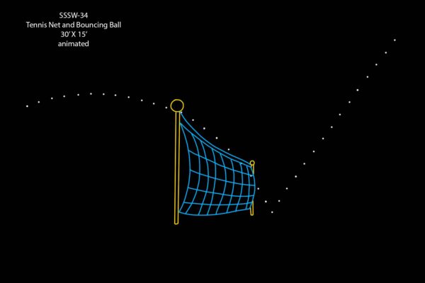 TENNIS NET and BOUNCING BALL (animated)