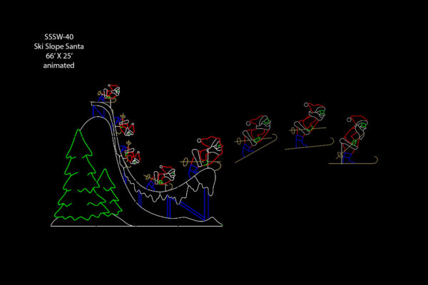SKI SLOPE SANTA (animated)